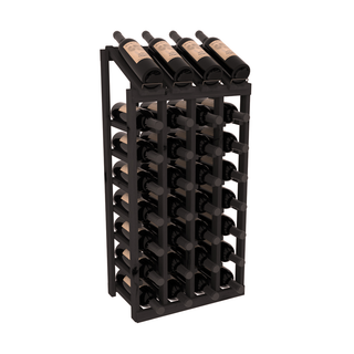 Elementcollection 4 Column 8 Bottle Display Wood Wine Rack Black Stained