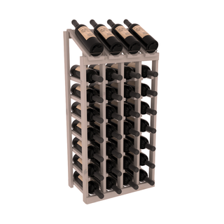 Elementcollection 4 Column 8 Bottle Display Wood Wine Rack Greywash Stained