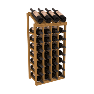 Elementcollection 4 Column 8 Bottle Display Wood Wine Rack Oak Stained