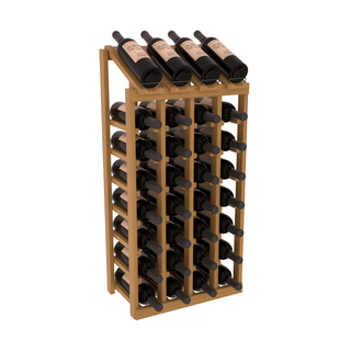 Elementcollection 4 Column 8 Bottle Display Wood Wine Rack Oak Stained