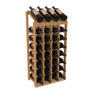 Elementcollection 4 Column 8 Bottle Display Wood Wine Rack Oak Stained