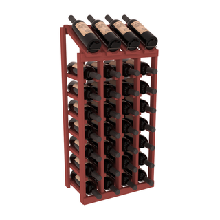 Elementcollection 4 Column 8 Bottle Display Wood Wine Rack Cherry Stained