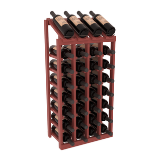 Elementcollection 4 Column 8 Bottle Display Wood Wine Rack Cherry Stained