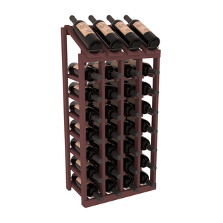 Elementcollection 4 Column 8 Bottle Display Wood Wine Rack Walnut Stained