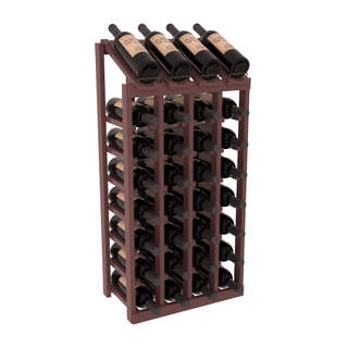 Elementcollection 4 Column 8 Bottle Display Wood Wine Rack Walnut Stained