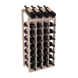 Elementcollection 4 Column 8 Bottle Display Wood Wine Rack Greywash Stained