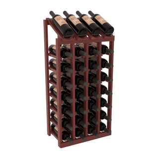 Elementcollection 4 Column 8 Bottle Display Wood Wine Rack Cherry Stained