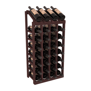 Elementcollection 4 Column 8 Bottle Display Wood Wine Rack Walnut Stained