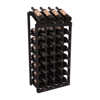 Elementcollection 4 Column 8 Bottle Display Wood Wine Rack Black Stained