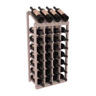 Elementcollection 4 Column 8 Bottle Display Wood Wine Rack Greywash Stained