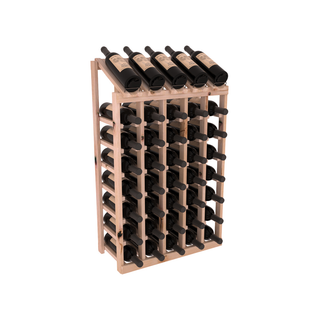 Elementcollection 5 Column 8 Bottle Display Wood Wine Rack Unstained