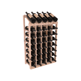 Elementcollection 5 Column 8 Bottle Display Wood Wine Rack Unstained