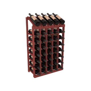 Elementcollection 5 Column 8 Bottle Display Wood Wine Rack Cherry Stained