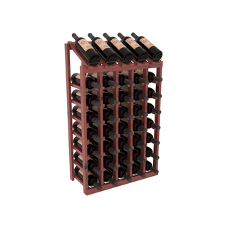 Elementcollection 5 Column 8 Bottle Display Wood Wine Rack Cherry Stained