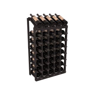 Elementcollection 5 Column 8 Bottle Display Wood Wine Rack Black Stained