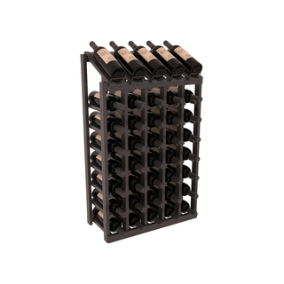 Elementcollection 5 Column 8 Bottle Display Wood Wine Rack Black Stained