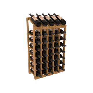 Elementcollection 5 Column 8 Bottle Display Wood Wine Rack Oak Stained