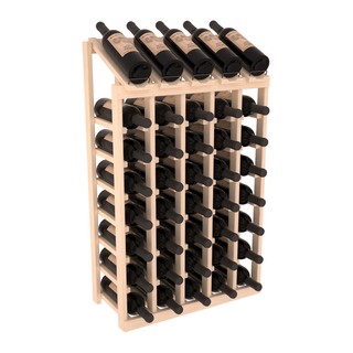 Elementcollection 5 Column 8 Bottle Display Wood Wine Rack Unstained Element Collection