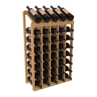 Elementcollection 5 Column 8 Bottle Display Wood Wine Rack Oak Stained