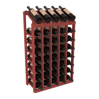 Elementcollection 5 Column 8 Bottle Display Wood Wine Rack Cherry Stained