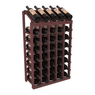 Elementcollection 5 Column 8 Bottle Display Wood Wine Rack Walnut Stained