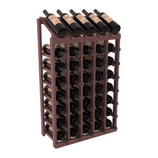 Elementcollection 5 Column 8 Bottle Display Wood Wine Rack Walnut Stained