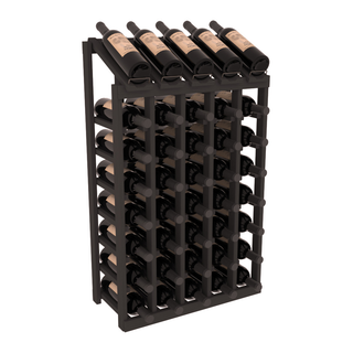 Elementcollection 5 Column 8 Bottle Display Wood Wine Rack Black Stained