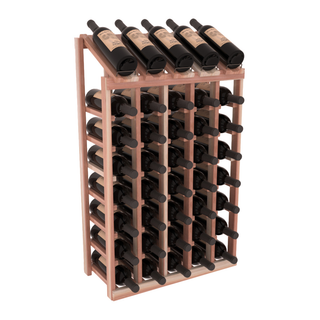Elementcollection 5 Column 8 Bottle Display Wood Wine Rack Unstained