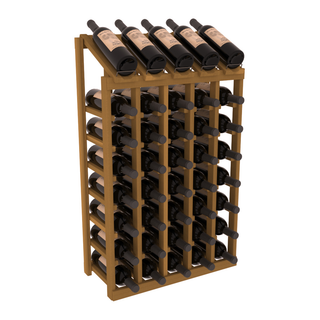 Elementcollection 5 Column 8 Bottle Display Wood Wine Rack Oak Stained