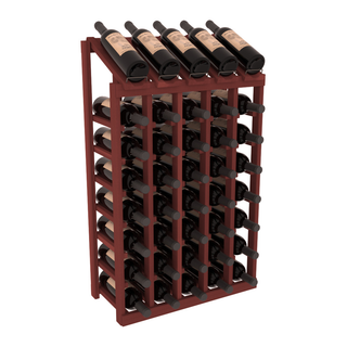 Elementcollection 5 Column 8 Bottle Display Wood Wine Rack Cherry Stained