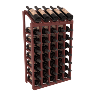 Elementcollection 5 Column 8 Bottle Display Wood Wine Rack Cherry Stained