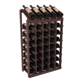 Elementcollection 5 Column 8 Bottle Display Wood Wine Rack Walnut Stained