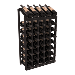 Elementcollection 5 Column 8 Bottle Display Wood Wine Rack Black Stained
