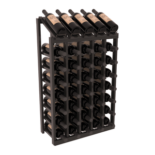Elementcollection 5 Column 8 Bottle Display Wood Wine Rack Black Stained