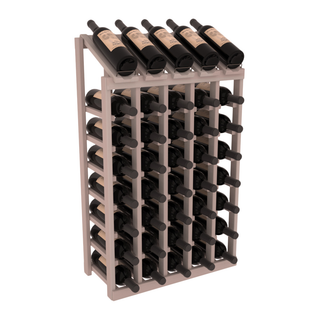 Elementcollection 5 Column 8 Bottle Display Wood Wine Rack Greywash Stained