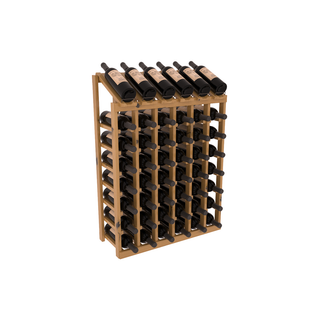 Elementcollection 6 Column 8 Bottle Display Wood Wine Rack Oak Stained