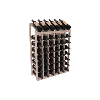 Elementcollection 6 Column 8 Bottle Display Wood Wine Rack Greywash Stained