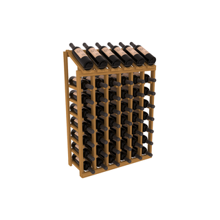 Elementcollection 6 Column 8 Bottle Display Wood Wine Rack Oak Stained