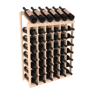 Elementcollection 6 Column 8 Bottle Display Wood Wine Rack Unstained