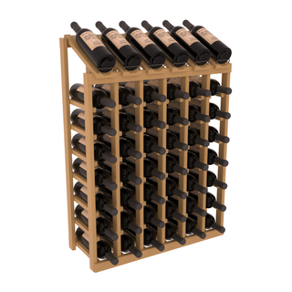 Elementcollection 6 Column 8 Bottle Display Wood Wine Rack Oak Stained