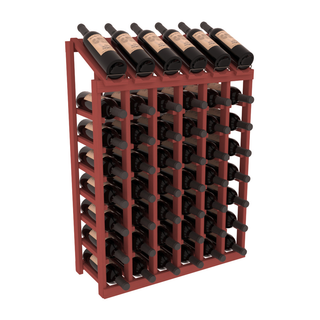 Elementcollection 6 Column 8 Bottle Display Wood Wine Rack Cherry Stained