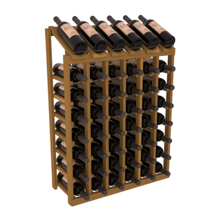 Elementcollection 6 Column 8 Bottle Display Wood Wine Rack Oak Stained