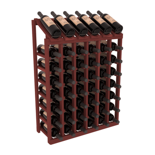 Elementcollection 6 Column 8 Bottle Display Wood Wine Rack Cherry Stained