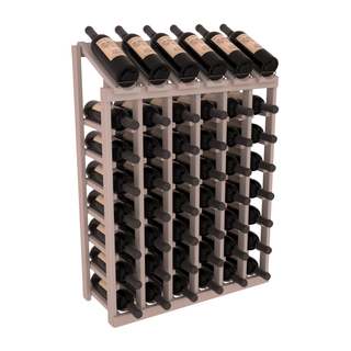 Elementcollection 6 Column 8 Bottle Display Wood Wine Rack Greywash Stained