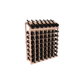 Elementcollection 7 Column 8 Bottle Display Wood Wine Rack Unstained