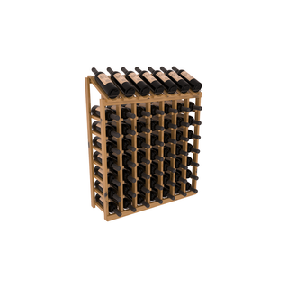 Elementcollection 7 Column 8 Bottle Display Wood Wine Rack Oak Stained