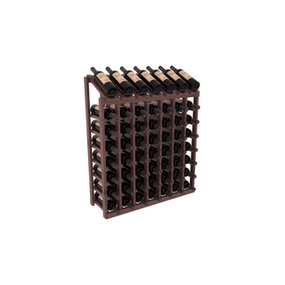Elementcollection 7 Column 8 Bottle Display Wood Wine Rack Walnut Stained