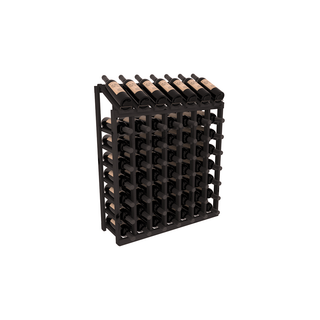 Elementcollection 7 Column 8 Bottle Display Wood Wine Rack Black Stained