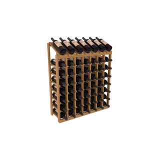 Elementcollection 7 Column 8 Bottle Display Wood Wine Rack Oak Stained