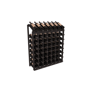 Elementcollection 7 Column 8 Bottle Display Wood Wine Rack Black Stained